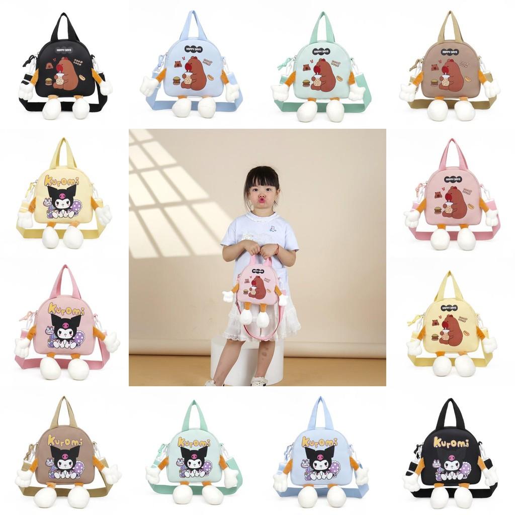 School Kid Kuromi Bag Cartoon Design Lightweight Nylon Material Outings Daily