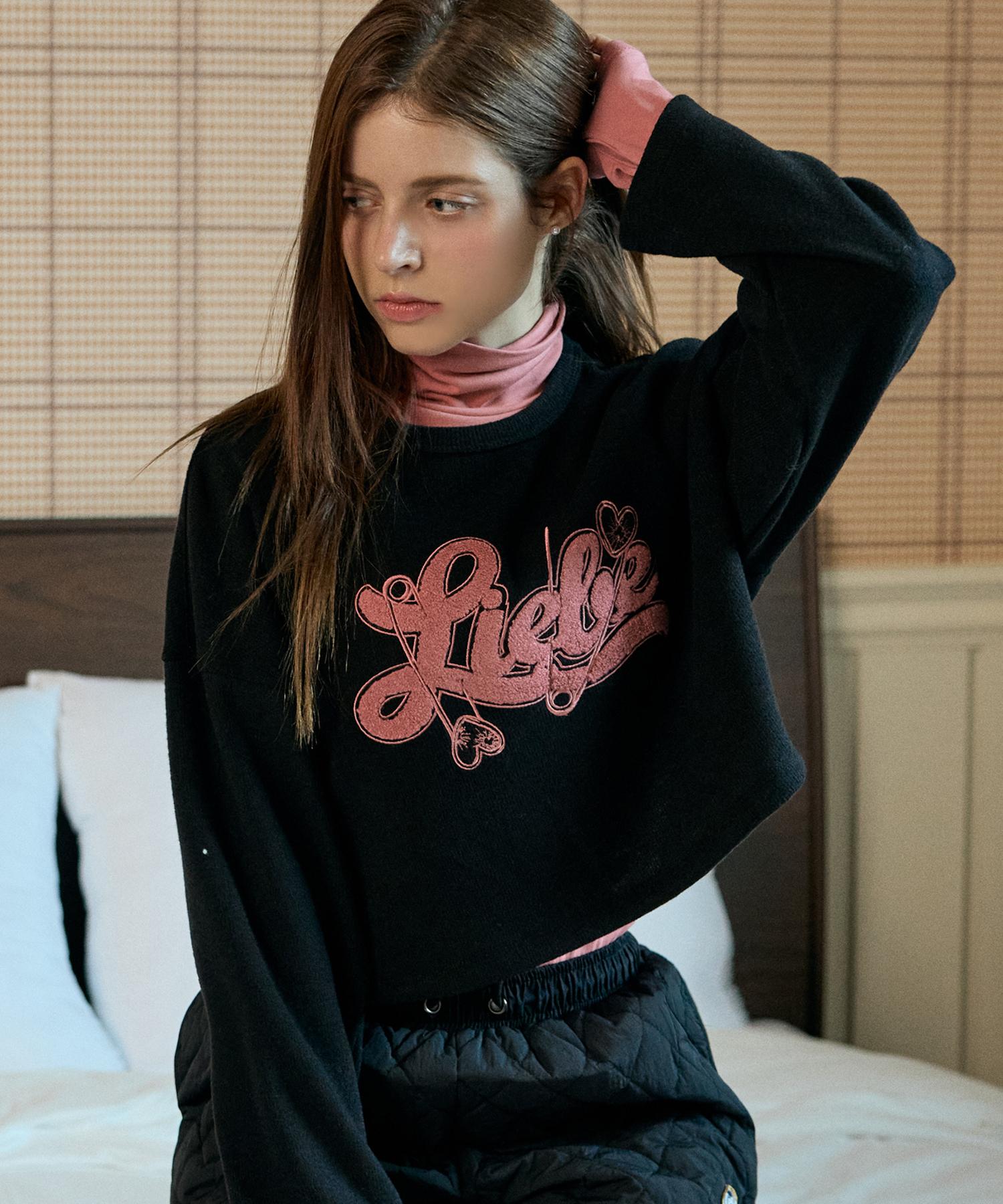 Pay Hey Love’S Fin Crop Knit Black Black/S