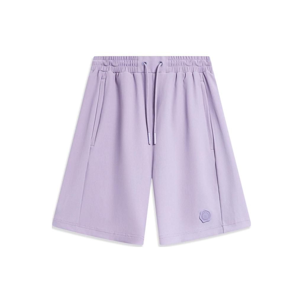 Li Ning Wade Series Solid Color Loose Fit Casual Shorts Men Shorts Smoky-Purple AKST653-4