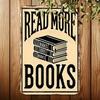 Retro Book Lover Metal Tin Sign Vintage Wall Art Decor For Home Library Office