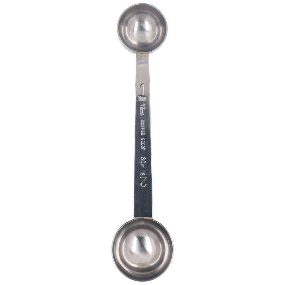 

304 Stainless Steel Measuring Spoon Long Handle Kitchen Utensil Coffee Powder Measuring серебряный
