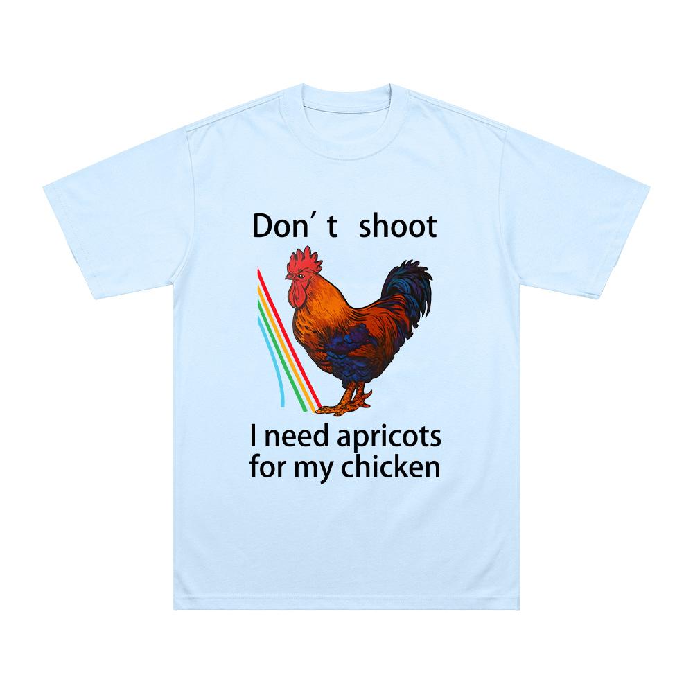 Funny Dont Shoot I Need Apricots for My Chicken Cartoon Print T Shirt Arc Raiders Hot Game Tee Men Women Cotton Shirt Short Sleeve Top graphic t shirt