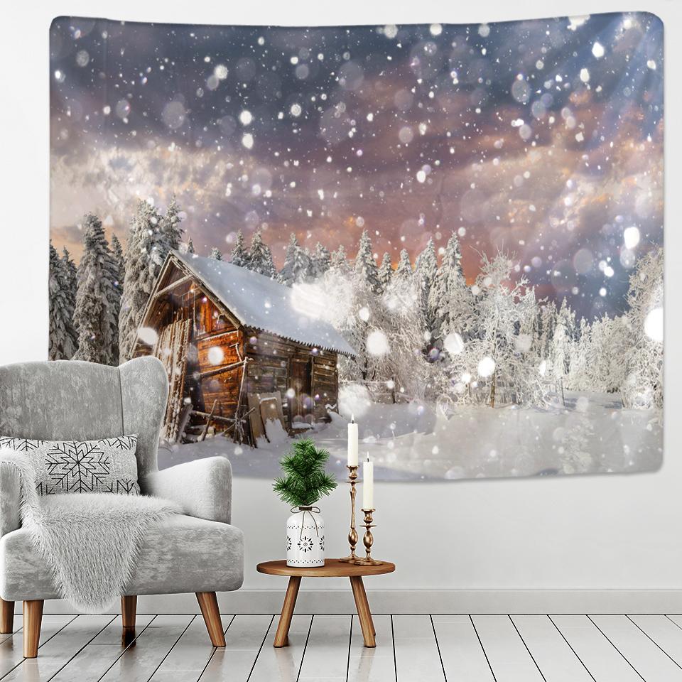Christmas Eve Christmas Home Decor Tapestry Wall Decor Background Fabric Hippie Living Room Bedroom Tapestry tapeçaria de natal