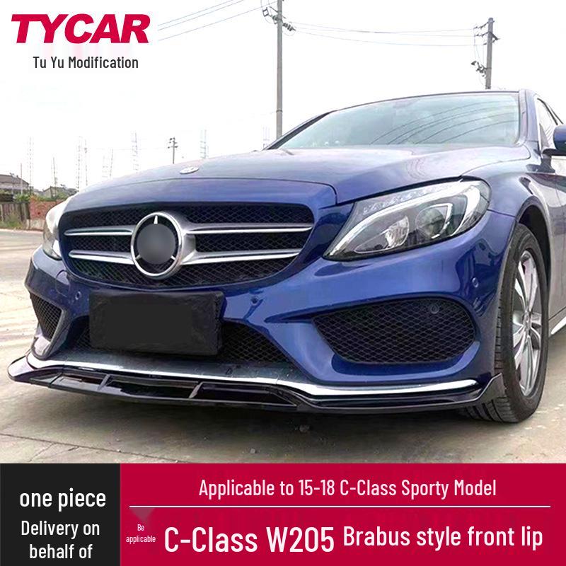 

Brabus Style Front Lip Splitter Body Kit for 2015-2018 Mercedes-Benz C-Class W205 W205 Brabus Style Front Lip [Gloss Black] 19-21