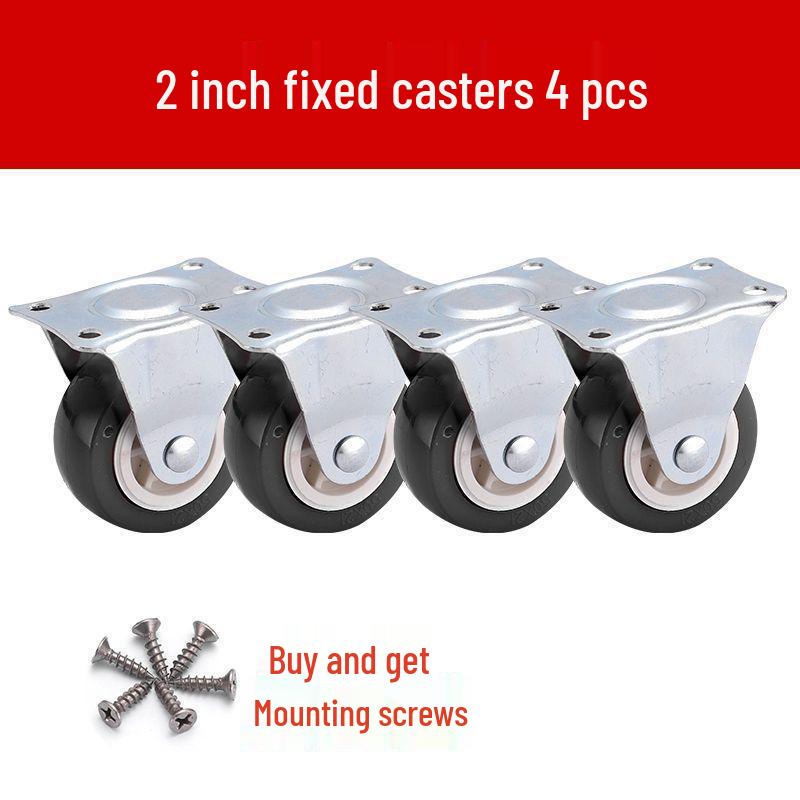 1-3 Inch Silent Swivel Caster Wheels with Brakes for Furniture and Trolleys