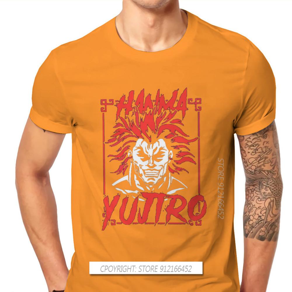 Red Badass Fashion TShirts Grappler Baki Hanma Yujiro Dou Manga Men Style Fabric Streetwear T Shirt O Neck Oversize