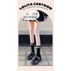 Black and White Calf Socks Pearl Solid Color Fairy Pearl Socks Loli Ins Tide Pure Cotton Jk Medium Tube Socks Spring and Autumn