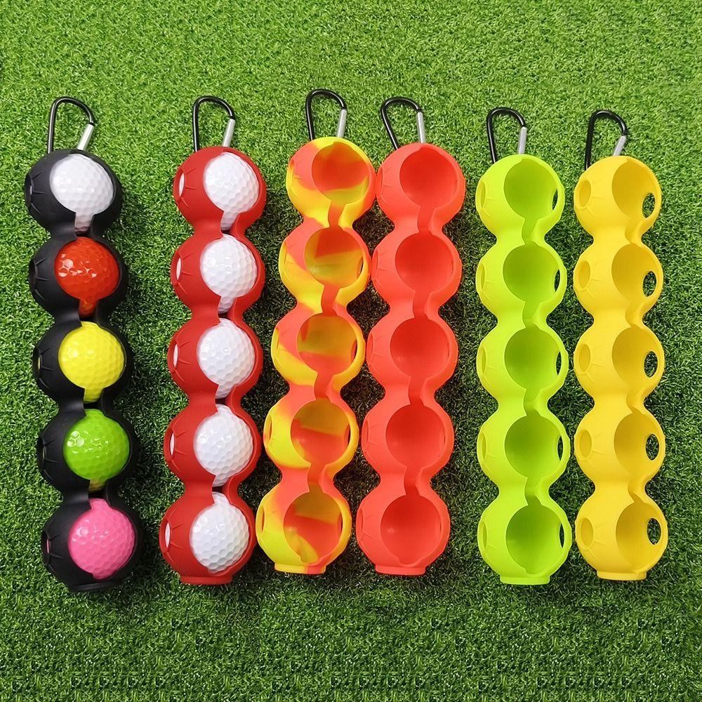 

Protector Sleeve Golf Ball Holder Soft Silicone Golf Ball Protective Cover Sports Training зелёный
