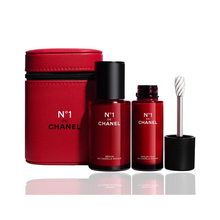 Chanel N°1 De Chanel Expert Revitalizing Serum Duo Refreshes – Smooths – Preserves Eye Serum 15ml+Serum 30ml+Makeup Bag