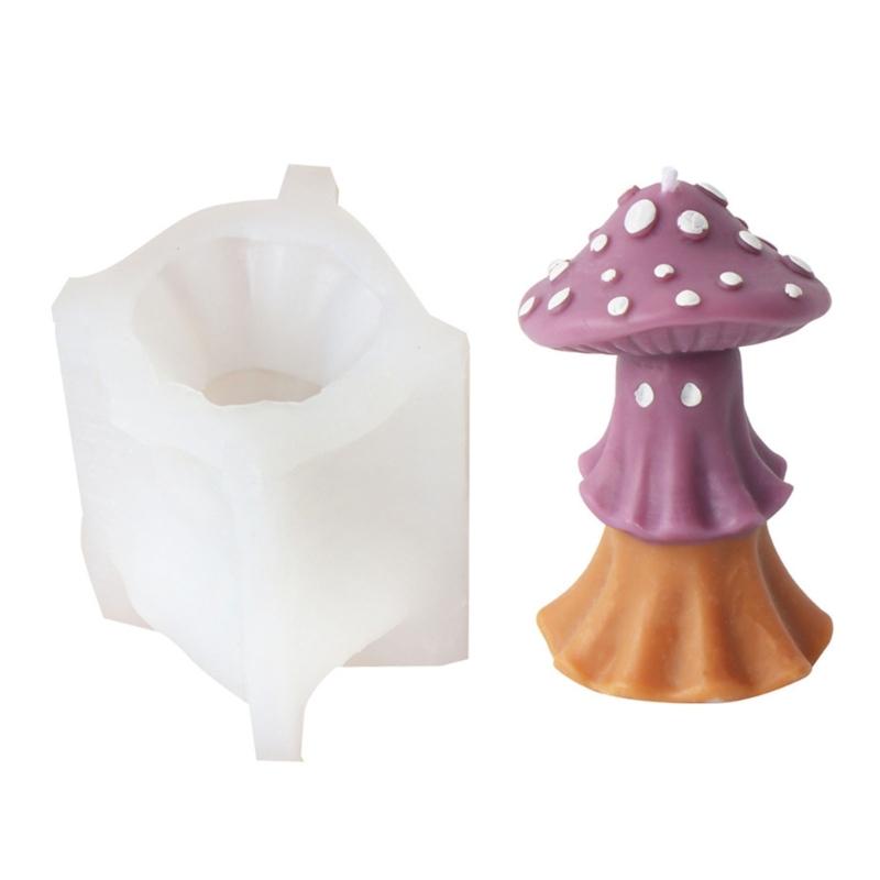 Halloween Silicone Moulds Mushroom House Candle Molds Scented Candle Molds Craft Supplies for Halloween Decorations