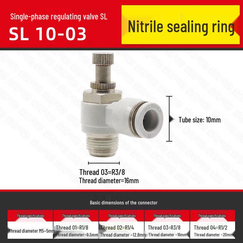 

OIMG Pneumatic Air Pipe Connector Speed Regulating Valve