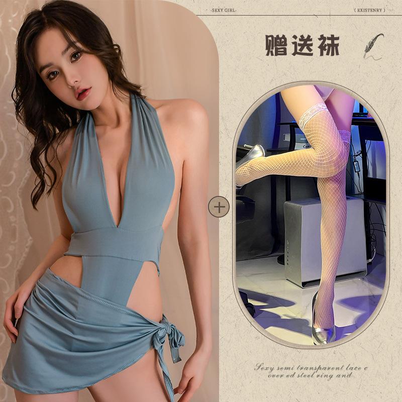 Sex underwear women's dead library water onesie open-file free-take secretary suit hip skirt nightclub uniform