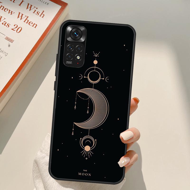Magic Moon Tarot Case For Xiaomi Redmi Note 11 10 9 8 Pro Note 11S 10S 9S 8T K50 K40 9A 9C 10A 10C Cover