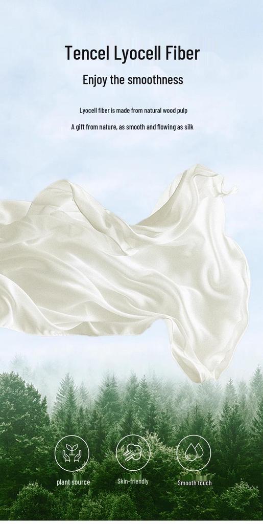 Summer Cooling Tencel Lyocell Ice Silk Bedding Set (4-Piece)