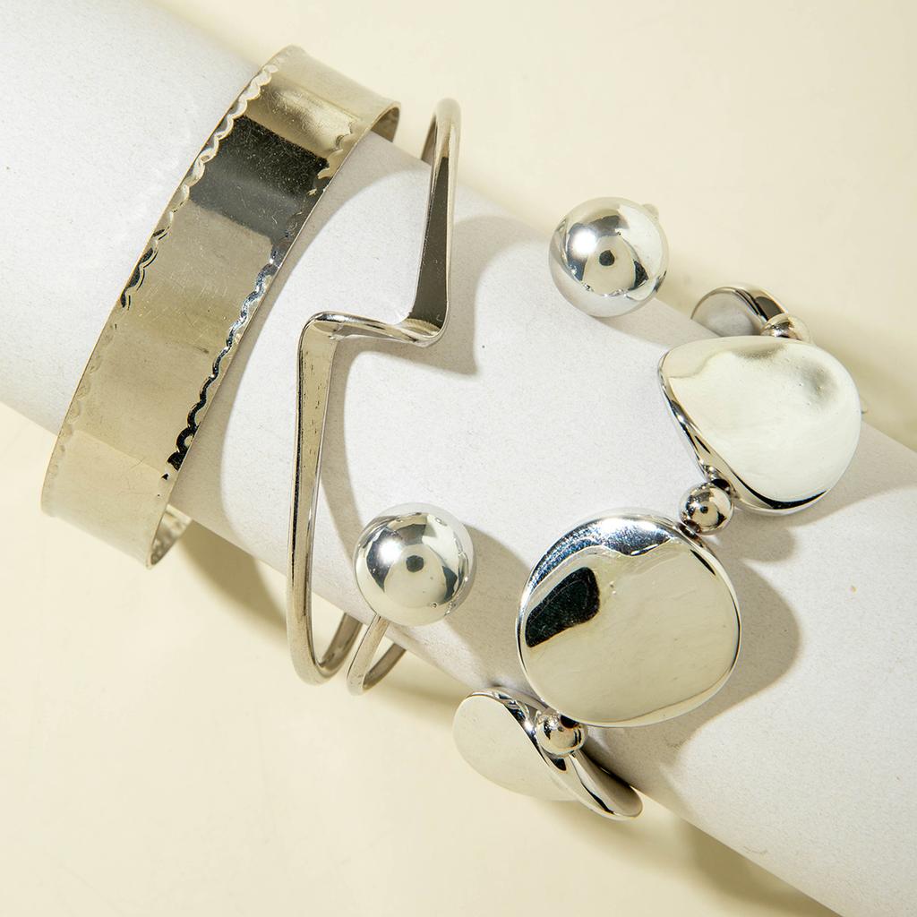 Exaggerated chain bracelet set, punk heart-shaped open bracelet bracelet wholesale