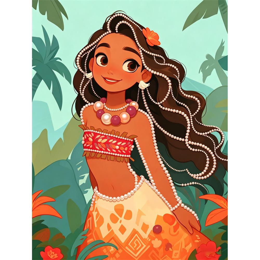 

Disney Pearl Painting Moana DIY Pearl Art Painting Pearl Gem Painting Pictures Crafts Special Shape Home Wall Decoration 30x40
