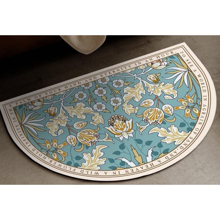 Retro Mata Podłogowa do Łazienki Szybkoschnąca Antypoślizgowa Odporna na Zabrudzenia i Odporna na Zużycie Mata Podłogowa