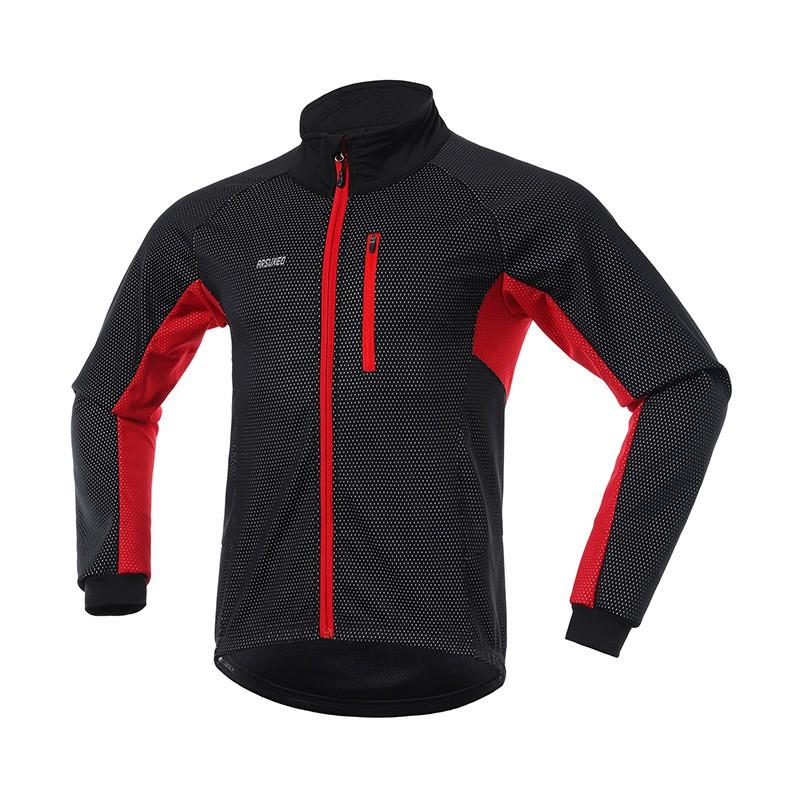 Set Giacca e Pantaloni da Ciclismo Invernali a 3 Strati in Pile Antivento Termico Uomo Donna Strada MTB Bici