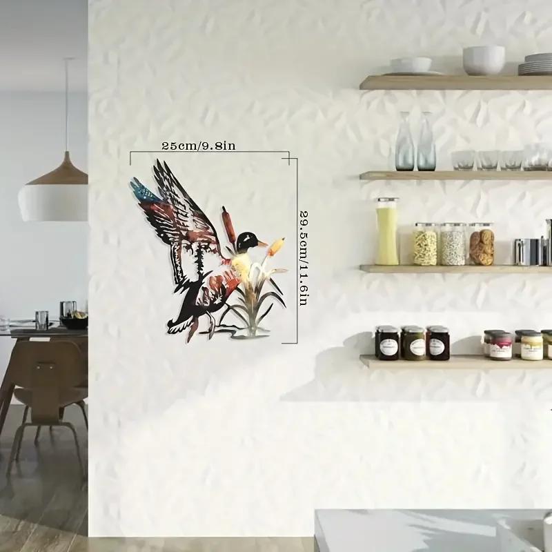 

Искусство на стене из металла в виде дикой утки в помещении - Изделия из кованого железа для декора гостиной | Стильные настенные украшения и украшения для интерьера светло-зеленый