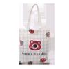 Canvas Tote Bag Large Capacity Casual With Lotso And Letter Print For Daily Use