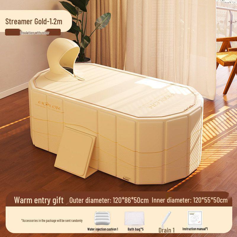 

Foldable Full Body Soak Tub for Adults – Double Person Bath & Shower Bathtub Yao Bath Care Package