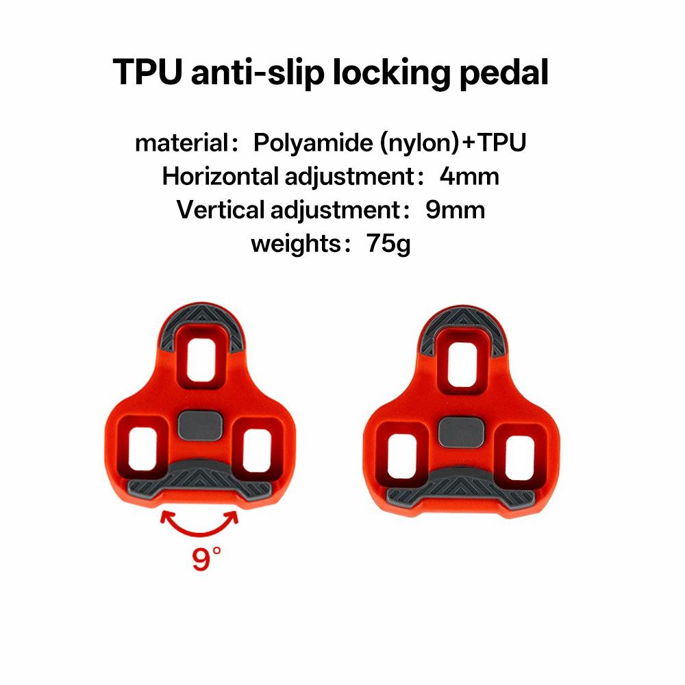 3-håls cykelskor med klossar, halkfria cykelpedalklossar för Look KEO-pedaler, för inomhusträning