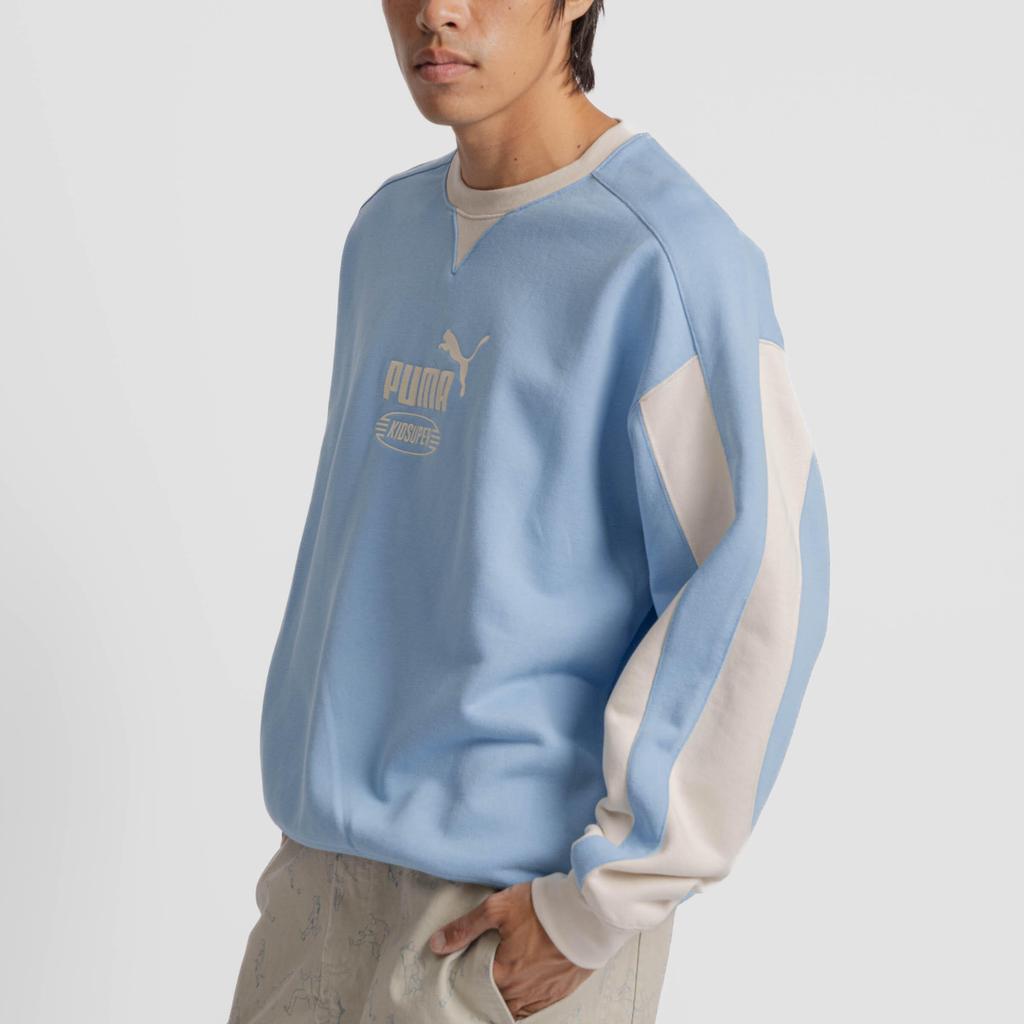 Puma X KidSuper Crew Light Blue Men Tops 626700-72