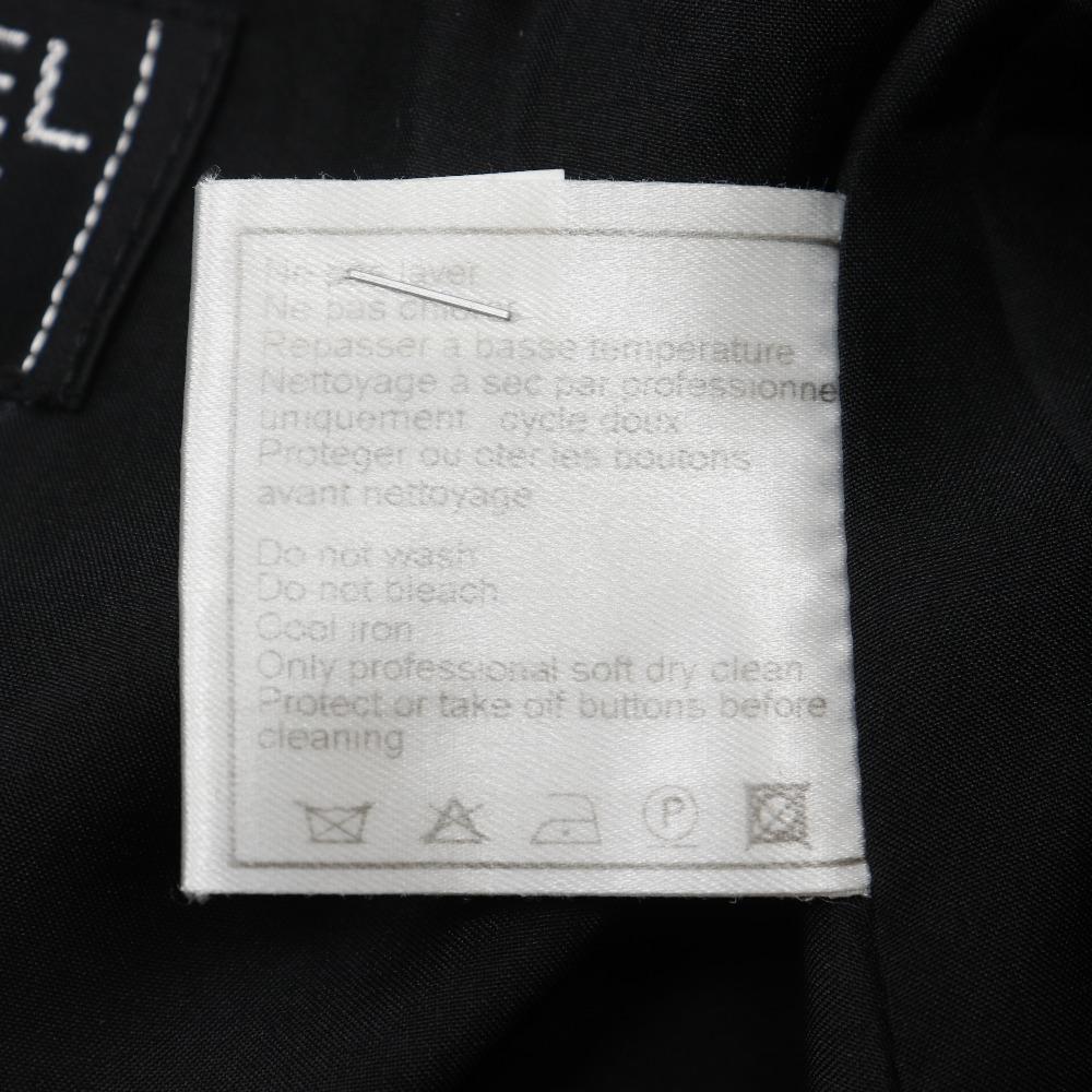 CHANEL Pleated skirt skirt P09451V05945 97A black wool/Nylon Women Used