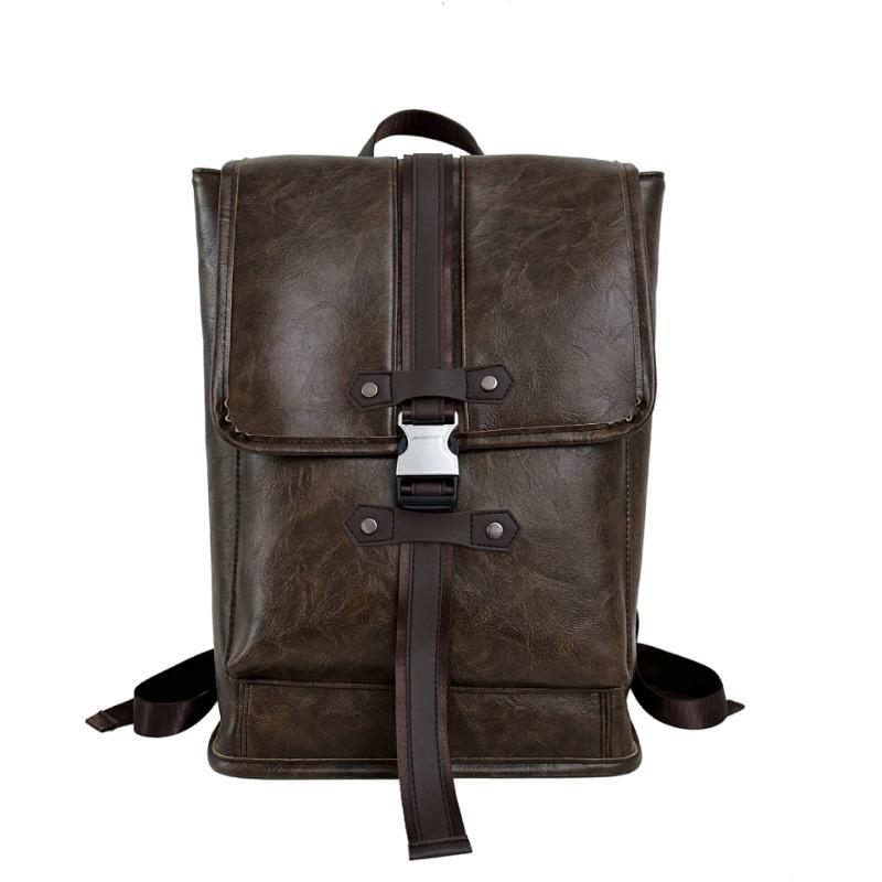 Backpack Men's and Women's Fashion Large-capacity Backpack Texture Trend Casual College Student Schoolbag