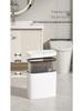 Smart Bathroom Sensor Trash Can - Quiet Flip-Top with Gentle Open/Close