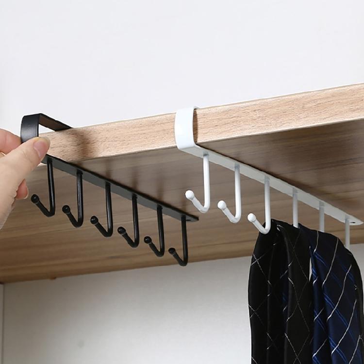 Multipurpose 6 Hook Kitchen Cup Holder Home Accessory for Cabinet and Wall Storage of Mugs and Daily Use Items