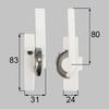 LIXIL Shin-Nikkei Sliding Window Lock Crescent HAKEY72R *Product color, shape, and other specifications may change*