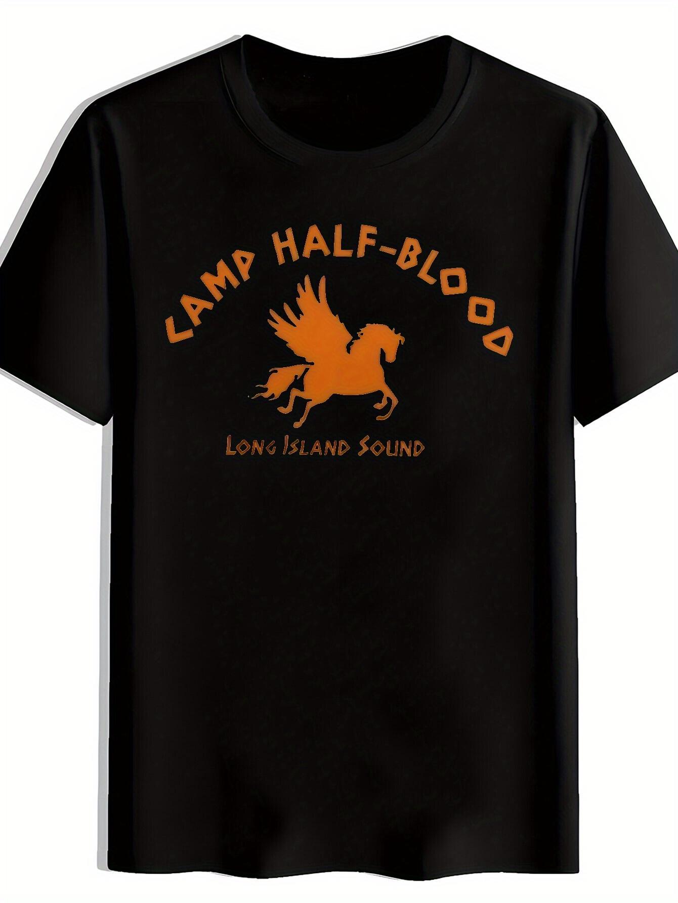 T-shirt Camp Half-Blood Graphic - Black with Pegasus Design S