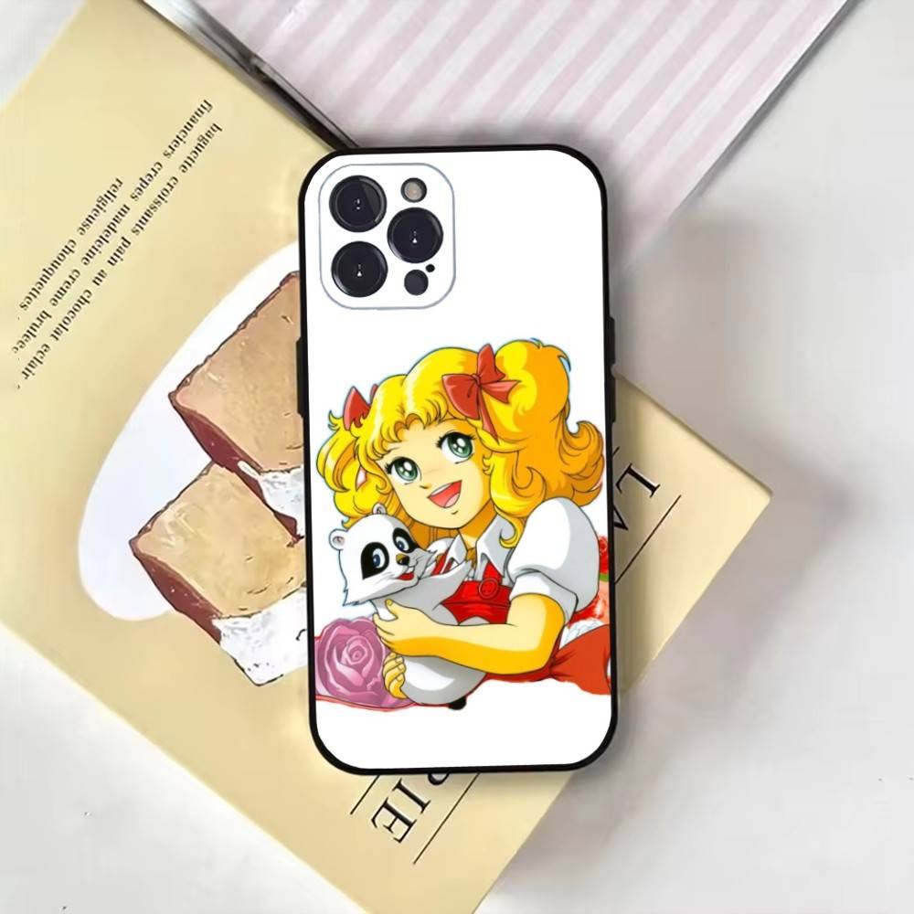 Anime Manga Candy  Phone Case For iPhone17,16,15,14,13,12,11 Plus,Pro Max,Soft Black Cover