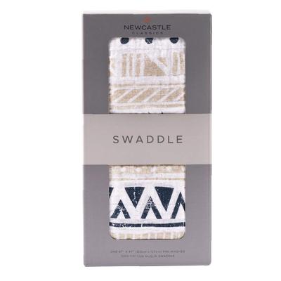 Newcastle Classics Coton Mousseline Swaddle Pyramide Doux et Moelleux Japonais 120x120cm pour Bébés 0 Mois et (Produit officiel) - Couverture, Imprimé, (x 1)