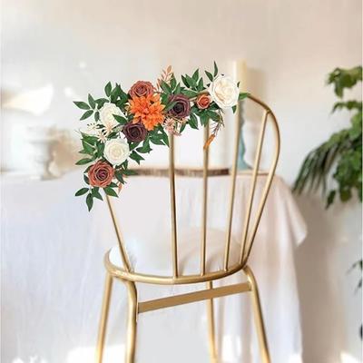 1PC Artificial Flower Wedding Aisle Decorations Swag Centerpieces Flower Garland Wedding Flower Arrangement for Welcome Sign Chairs Floral Decor