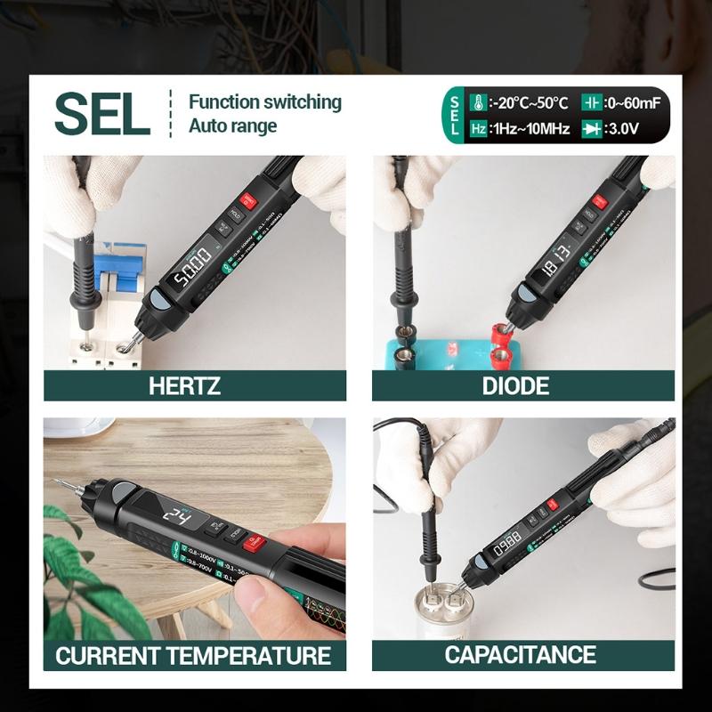 Aneng A3008 Digitales Professionelles Multimeter 6000 Zählungen Kondensatortester Min. Elektrische Instrumente AC / für DC-Spannung