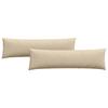 Sofa Cushions 2 Pcs Cream 145 X 40 Cm Fabric