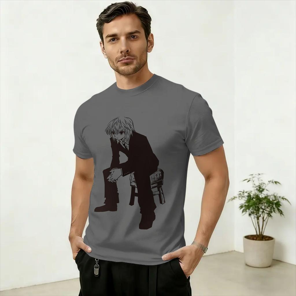Fashion Kurapika TShirts for Unisex Round Neck Cotton T Shirt Short Sleeve Tees Original Clothes
