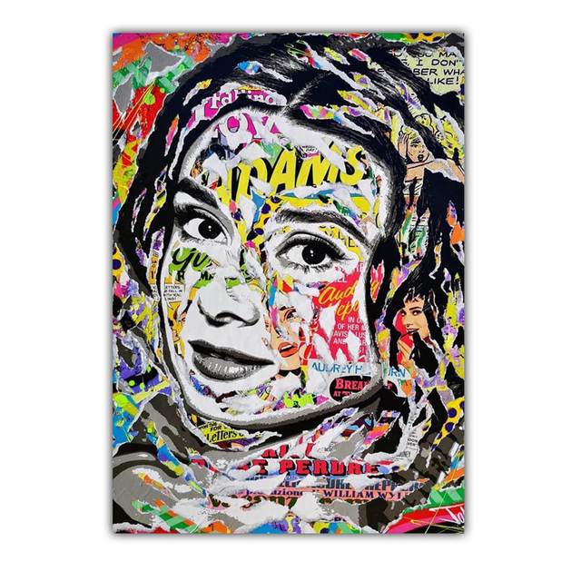 Nowy Graffiti art abstrakcyjna figura na płótnie malarstwo kultura uliczna wall art kobiety kolor plakat biuro salon home decoration mural bez ramki!
