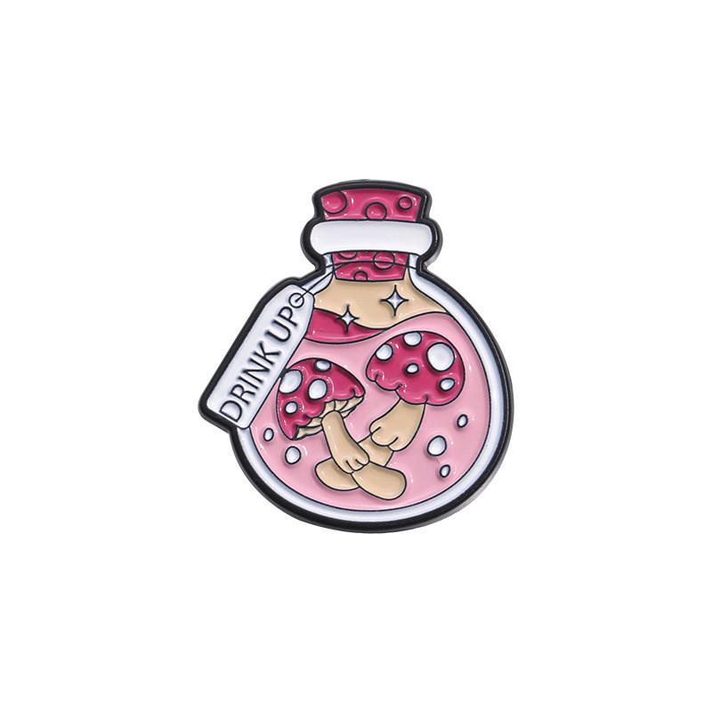 And Stylish Fun Cartoon Animal Brooch Pins With Unique Dreamy Drifting Art Bottle