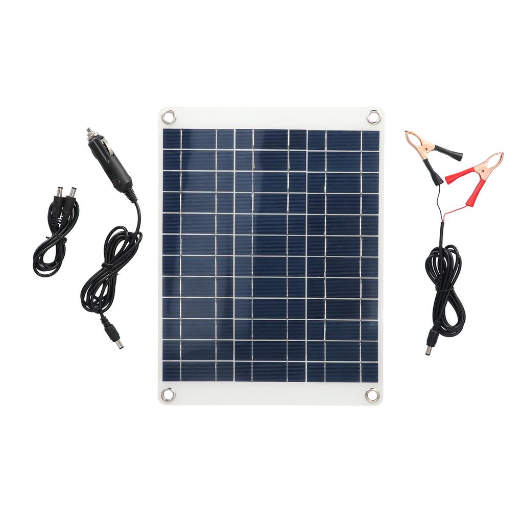 Solar Panel 15W Durable Sensitive 3 Type Connection Portable Convenient Solar Car Battery Charger