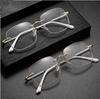 Frameless Women Reading Glasses Anti Blue Light Luxury Shiny Presbyopic Glasses Clear Anti Reflective