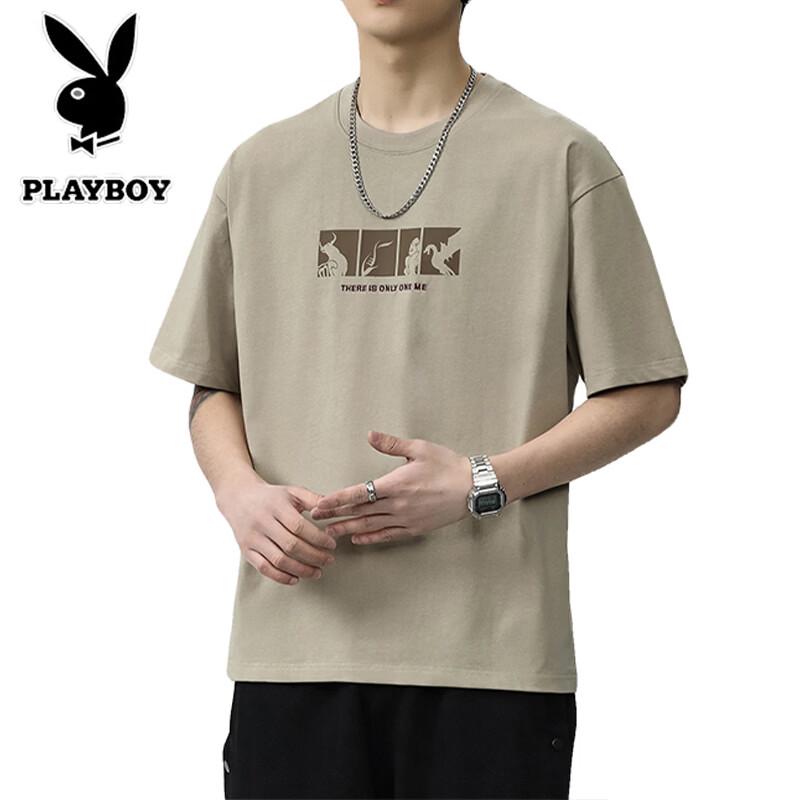 PLAYBOY Men s Short Sleeve Round Neck T-shirt 2XL