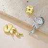 My Shape Rose Flower Brooch for Woman Girls Lady Elegant Floral Brooch Pins Skirt Hats Stainless Steel Jewelry Bridal Wedding