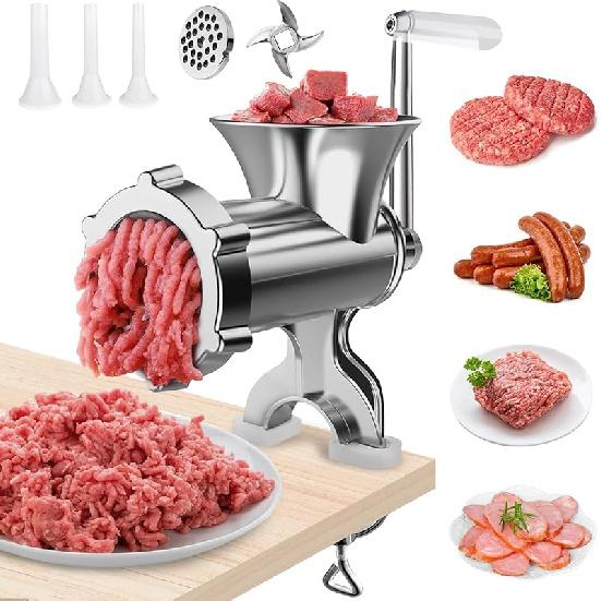 Meat Grinder Manual Mincer - Manual Meat Grinder Sausage Maker Table Mount Pork Mincer Sausage Stuffer Funnel Make Homemade Burger Patties Hand