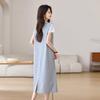 Fashion Skirt Set Women's Summer Thin Young Loose White T-shirt Sleeveless U-neck Dress Two-piece Set