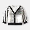 Children's Clothing Spring and Autumn Boys' Fake Two-Piece Long Sleeves Sweatshirt Kids Stripes Bear Loose Pullover Baby Boys' Tops