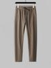 Men's Stand Collar Ribbed Jacquard Weave Button Front Long Sleeves Shirt and Straight Leg Drawstring Pants Set