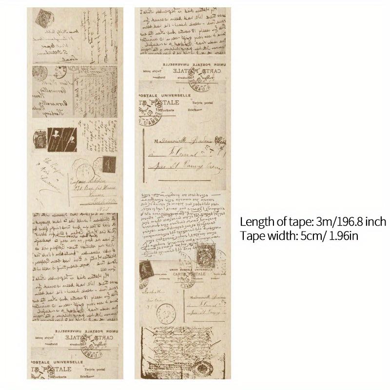 

1 рулон винтажной васи-ленты в европейско-американском ретро-стиле, креативная ручная лента для декоративного скрапбукинга, 5 см*3 м